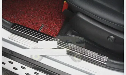 Накладки на пороги в салон Мерседес GLK X204, нержавейка-1