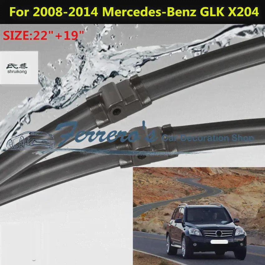 2 шт./лот Щетки стеклоочистителя SG-004 Для Mercedes-Benz GLK X204 2008-2014 22 "+ 19" Подходят Только для боковых штыревых рычагов стеклоочистителя